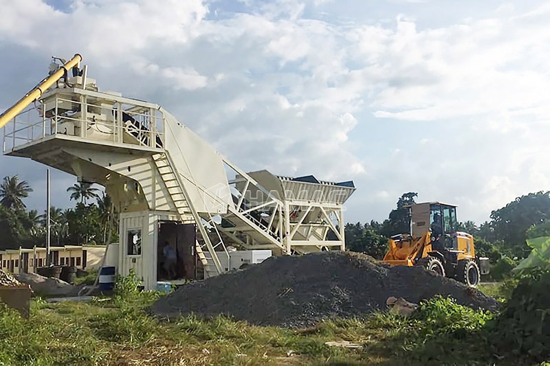 Centrale à béton mobile YHZS25 aux Philippines