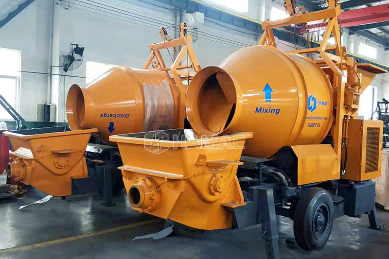 Une bétonnière de type électrique avec pompe est livrée au Kenya